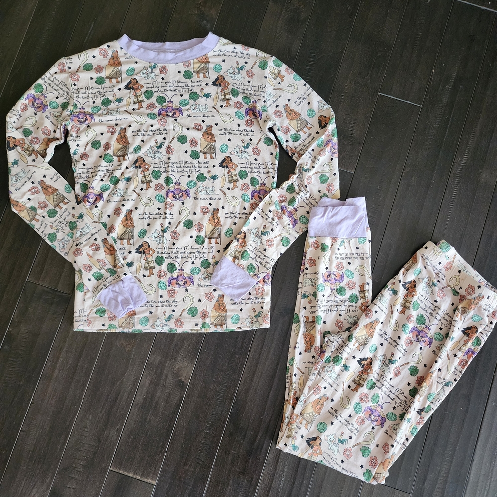 ZCO Kids Pajama Set with Moana Print